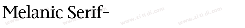 Melanic Serif字体转换
